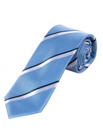Krawatte modisches Streifen-Muster hellblau tiefschwarz schneeweiß