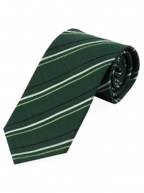 Cravatta dal design moderno a righe verde nobile