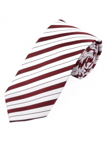 Cravatta elegante con motivo a righe bianco rosso