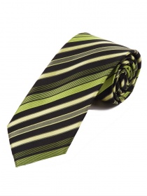 Cravatta elegante con motivo a righe nero profondo