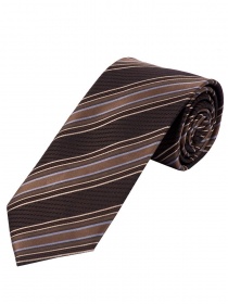 Cravatta perfetta con disegno a righe Marrone