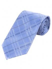 Cravatta linea dignitosa a quadri blu cielo bianco
