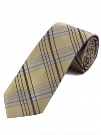 Cravatta linea elegante check sabbia tortora