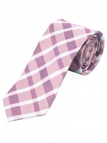 Cravatta business con motivo a quadri Rosé Snow