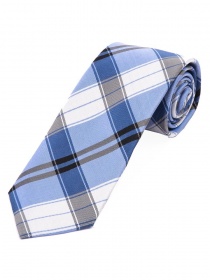 Cravatta Glencheck Design Azzurro Bianco