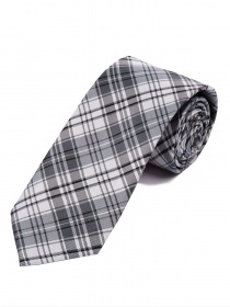 Cravatta business con motivo Glencheck nero grigio