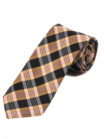 Cravatta da uomo Glencheck Design Nero Salmone