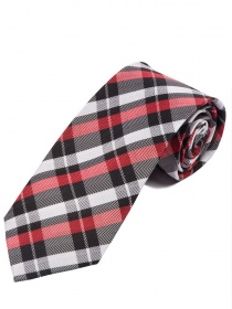 Cravatta business con motivo Glencheck nero, rosso