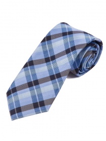 Cravatta business con motivo a quadri Blu chiaro