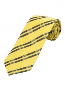 Cravatta uomo Tartan stretta giallo nero