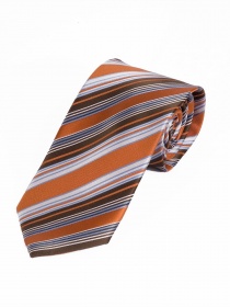 Cravatta business con motivo a righe arancione