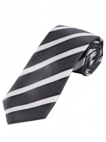 Cravatta business struttura a righe grigio scuro