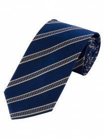 Cravatta con struttura a righe navy ecru