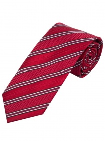 Cravatta Struttura Decor Linee Rosso Bianco