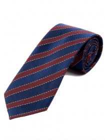 Cravatta con struttura a righe blu navy rosso