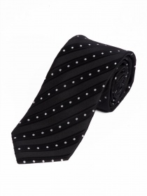 Cravatta business a righe a pois inchiostro nero