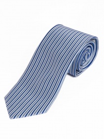 Cravatta a righe verticali bianco neve blu royal