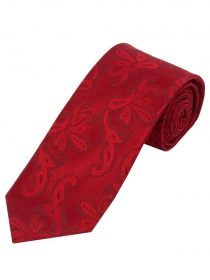 Cravatta con motivo Paisley monocromatico rosso