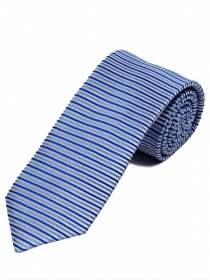 Cravatta a righe orizzontali blu argento