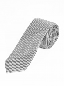 Cravatta oversize con motivo a struttura grigio