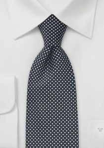  Cravatta da collo con disegno a griglia in nero