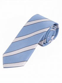 Cravatta lunga da uomo con design a righe blu