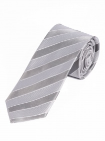 Cravatta maschile a righe extra lunga Argento