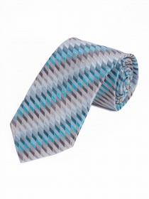 XXL Cravatta struttura astratta azzurro grigio