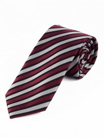 Cravatta business XXL alla moda a righe rosso