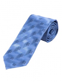 Cravatta da uomo XXL con motivo a struttura blu
