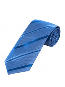 Streifen-Krawatte XXL hellblau royalblau
