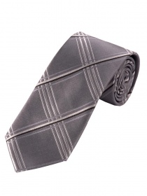 XXL Cravatta linea dignitosa check grigio chiaro