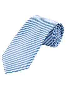 Cravatta business XXL a righe blu e bianche