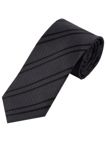 Cravatta extra lunga grigio scuro decorazione