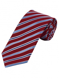 Cravatta da lavoro XXL a righe rosso scuro blu