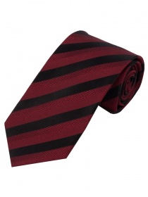 Cravatta lunga Business Block Stripes Rosso Grigio