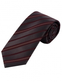 Cravatta XXL alla moda con motivo a righe grigio