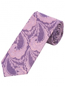 XXL cravatta motivo paisley viola rosé