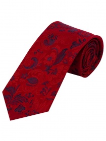 Cravatta XXL con motivo a coda di rondine rosso