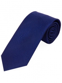 Cravatta lunga blu reale con motivo a struttura