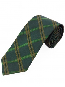 Cravatta lunga linea coltivata check verde nobile
