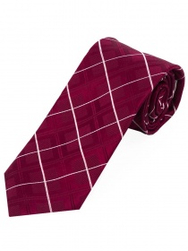 Cravatta lunga linea colta Check Medium Red Pearl