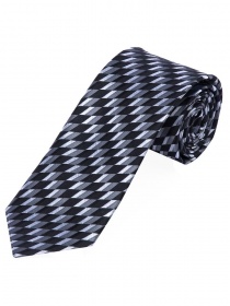 Cravatta lunga da uomo Struttura geometrica Nero