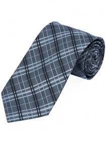 Cravatta lunga Business Cultured Line Check Grigio