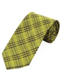 Cravatta lunga linea dignitosa check verde nobile