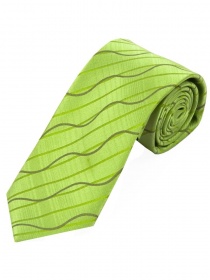Cravatta lunga da uomo con motivo a onda verde