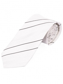 Cravatta da uomo a righe sovrapposte Bianco Neve