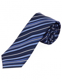 Top lungo a cravatta con design a righe blu cielo