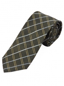 Cravatta lunga Linea elegante Check Caccia Verde