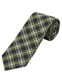 XXL Cravatta elegante linea check marrone verde